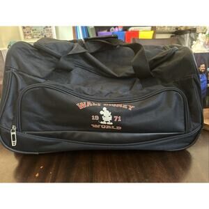 Vintage Walt Disney World Luggage Rolling Bag Carry On Mickey Mouse Duffel